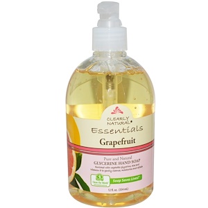 Clearly Natural, Глицериновое мыло для рук с ароматом грейпфрута, 12 жидких унций (354 мл)