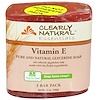 Clearly Natural, Jabón de glicerina pura y natural, vitamina E, paquete de 3 barras, 4 oz cada una