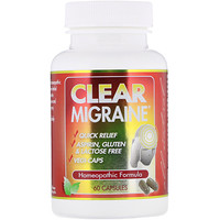 Clear Migraine при мигренях, 60 капсул - изображение