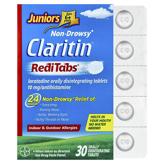Claritin, Δεν προκαλεί υπνηλία, RediTabs® Για εφήβους, Ηλικίες 6+, 30 δισκία που διαλύονται στο στόμα