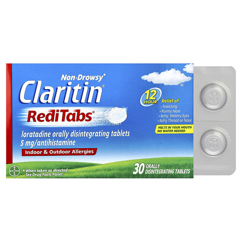 Claritin 12 Hour RediTabs 5 mg Indoor & Outdoor Allergies Disintegrating Tablets - 30.0 ea
