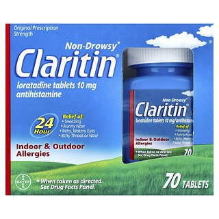 Claritin, Loratadina en comprimidos que no producen somnolencia, 10 mg, 70 comprimidos