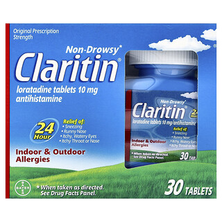 Claritin, Loratadina en comprimidos que no provocan somnolencia, 10 mg, 30 comprimidos