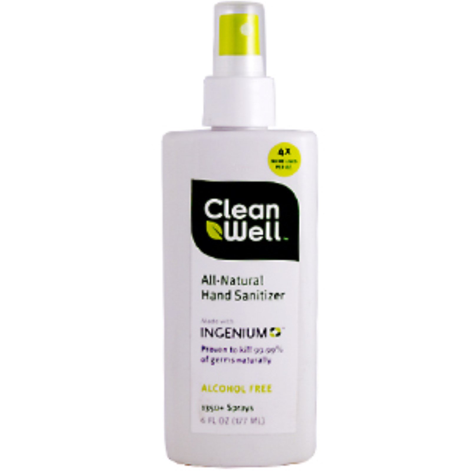 Cleanwell Natural hand sanitzer, 6-ounce spray bottles (pack of 3) (893481001228)