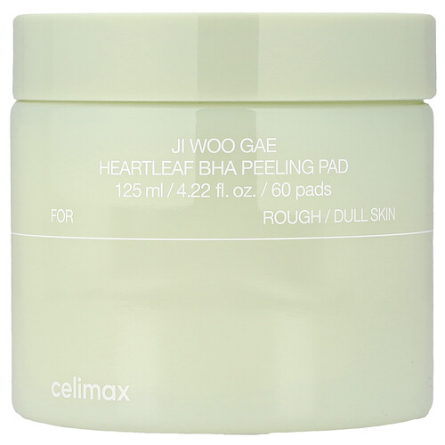 Celimax Ji Woo GAE Heartleaf BHA Peeling Pad, 60 Pads, 4.22 fl oz (125 ml)