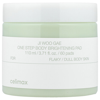 Product Image for Celimax, Ji Woo Gae, One Step Body Brightening Pad, 60 Pads, 3.71 fl oz (110 ml)
