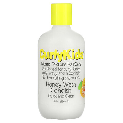

CurlyKids Honey Wash Condish Quick and Clean Honey Peach 8 fl oz (236 ml)