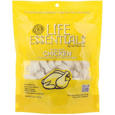 Фото Life Essentials, Freeze Dried Chicken for Cats & Dogs, 5 oz (142 g)