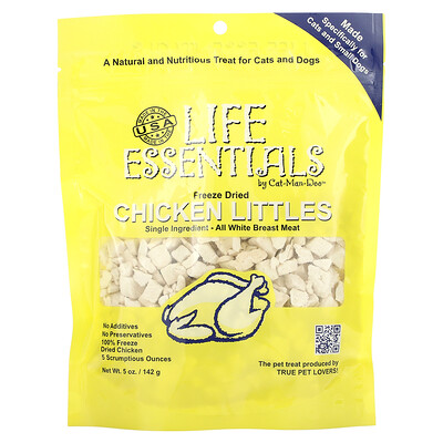 Cat-Man-Doo Life Essentials Freeze Dried Chicken Littles For Cats & Dogs 5 oz (142 g)