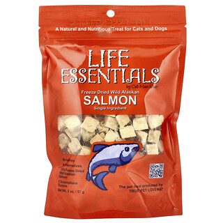 Cat-Man-Doo, Life Essentials, Freeze Dried Wild Alaskan Salmon, For Cats and Dogs, 2 oz (57 g)