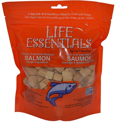 Life Essentials, дикий сублимированный лосось из Аляски, 5 унций