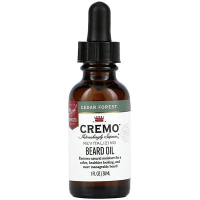 Купить Cremo Beard Oil, Cedar Forest, 1 fl oz (30 ml)