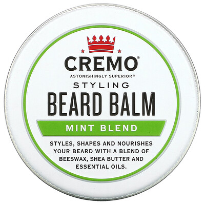 Купить Cremo Styling Beard Balm, Mint Blend, 2 oz (56 g)