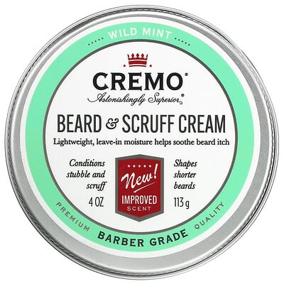 Купить Cremo Beard & Scruff Cream, Wild Mint, 4 oz (113 g)