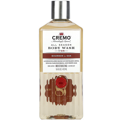 Cremo All Season, Body Wash, No. 8, Bourbon & Oak, 16 fl oz (473 ml)
