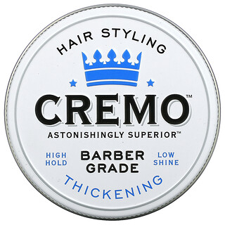 Cremo, 高級理髮師級，頭髮定型髮泥，增厚，4 盎司（113 克）