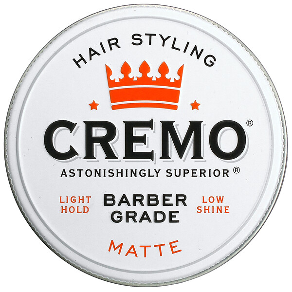 Cremo‏, Premium Barber Grade, Hair Styling Pomade, Matte, 4 oz (113 g)
