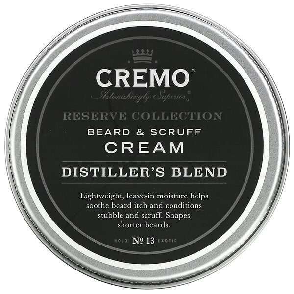 Cremo, Reserve Collection, Beard and Scruff Cream, Distiller's Blend, Reserve Blend, 4 oz (113 g)