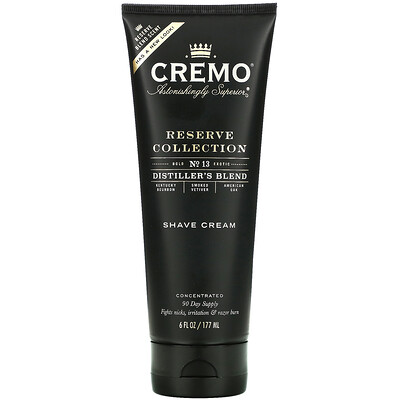 Купить Cremo Reserve Collection Shave Cream, No. 13, Distiller's Blend, 6 fl oz (117 ml)