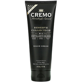 Cremo, Reserve Collection Shave Cream, No. 13, Distiller's Blend, Reserve Blend, 6 fl oz (117 ml)