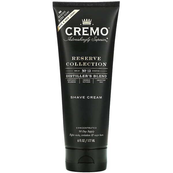 Cremo‏, Reserve Collection Shave Cream, No. 13, Distiller's Blend, 6 fl oz (117 ml)