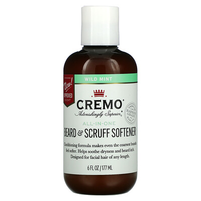 Купить Cremo All-In-One Beard & Scruff Softener, Wild Mint, 6 fl oz (177 ml)
