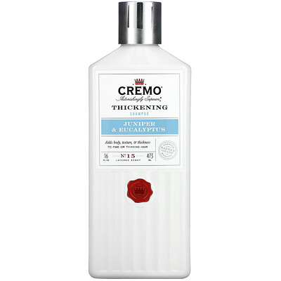 Cremo Thickening Shampoo, No. 15, Juniper & Eucalyptus, 16 fl oz (473 ml)