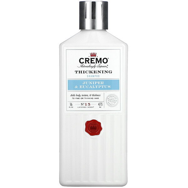 Cremo‏, Thickening Shampoo, No. 15, Juniper & Eucalyptus, 16 fl oz (473 ml)