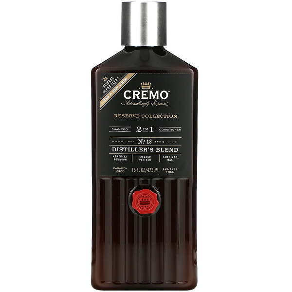 Cremo‏, Reserve Blend, 2 in 1 Shampoo & Conditioner, No. 13, Distillers Blend, 16 fl oz (473 ml)