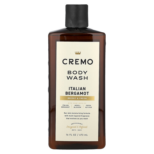 Cremo Body Wash, Italian Bergamot, 16 fl oz (473 ml)