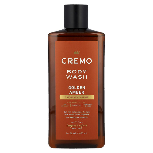 Cremo Body Wash, Golden Amber , 16 fl oz (473 ml)