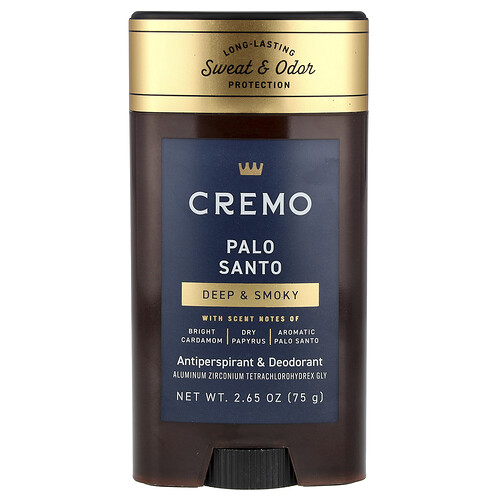 Cremo Antiperspirant & Deodorant Palo Santo 2.65 oz (75 g)
