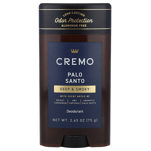 Cremo Deodorant, Palo Santo, 2.65 oz (75 g)