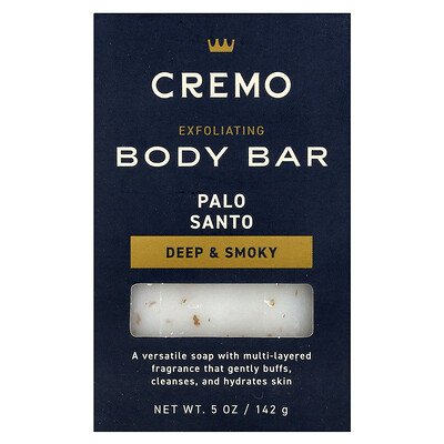 Cremo, Barra corporal exfoliante, Palo santo, 142 g (5 oz)