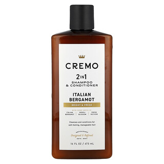 Cremo, Champú y acondicionador 2 en 1, Bergamota italiana, 473 ml (16 oz. líq.)