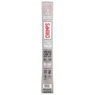 Chomps, Venison Stick with Beef Added, Mild, Salt & Pepper, 1.15 oz (32 g)
