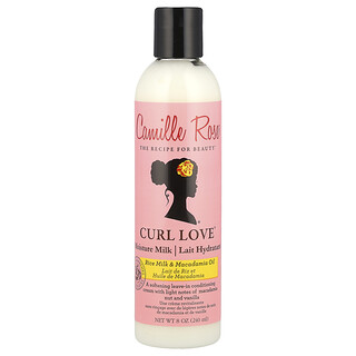 كاميل روز‏, Curl Love Moisture Milk، كريم بلسم لا يُشطف، حليب الأرز وزيت المكاديميا، 8 أونصات (240 مل)