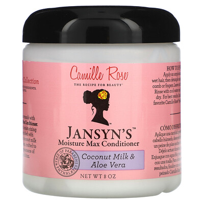 Photos - Hair Product Camille Rose Camille Rose, Jansyn's Moisture Max Conditioner, Coconut Milk