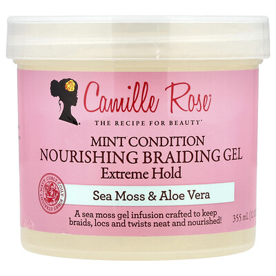 Product Image for Camille Rose, Mint Condition Nourishing Braiding Gel, Extreme Hold, Sea Moss & Aloe Vera, 12 oz (355 ml)