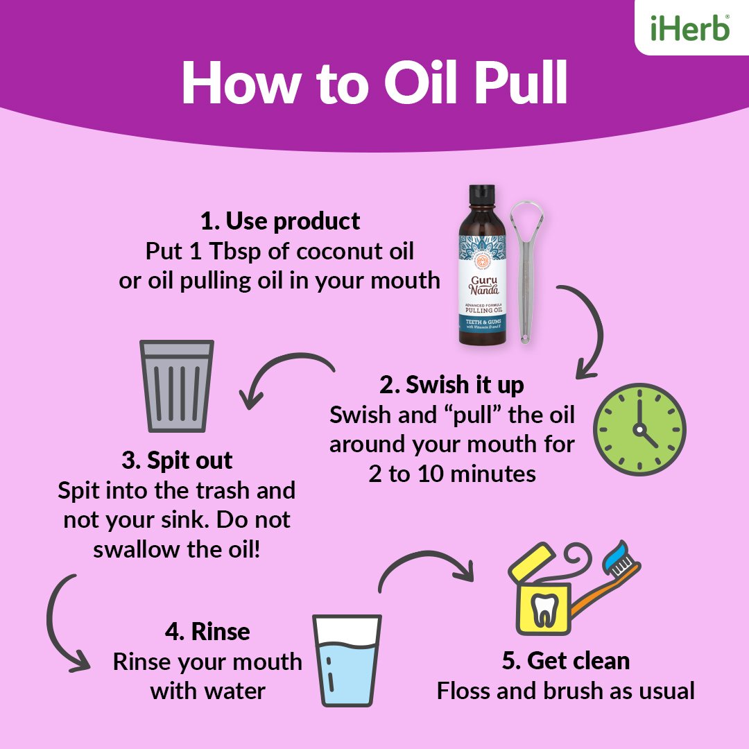 How to oil pull infographic