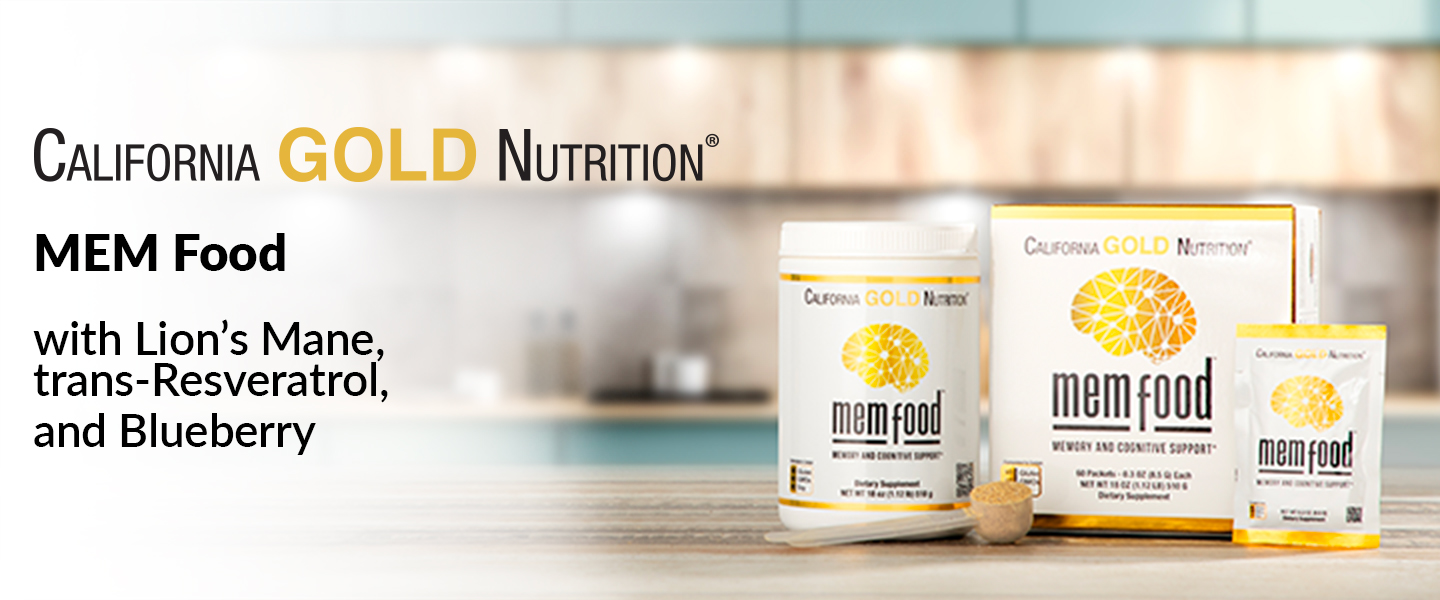 California Gold Nutrition‏, MEM Food, תמיכה בזיכרון ובקוגניציה, 510 גרם ...