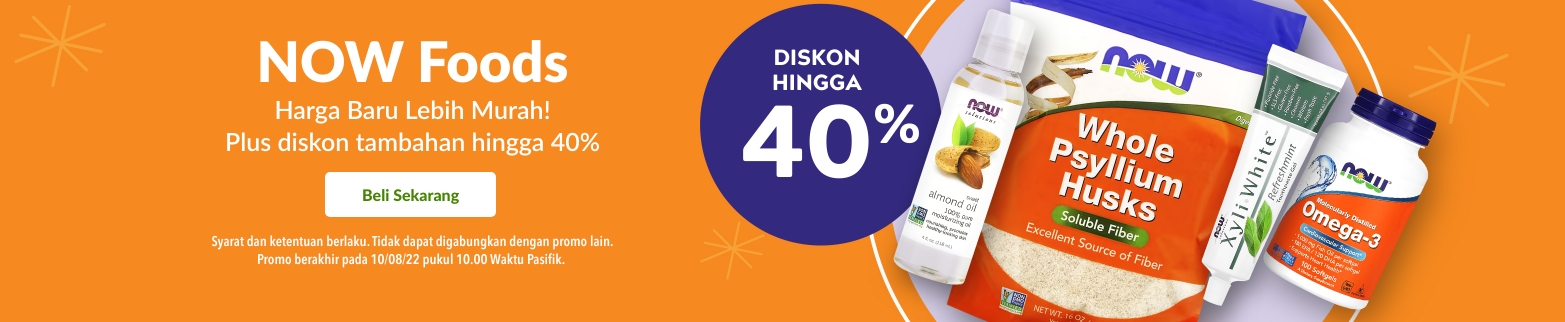 DISKON HINGGA 40% NOW FOODS