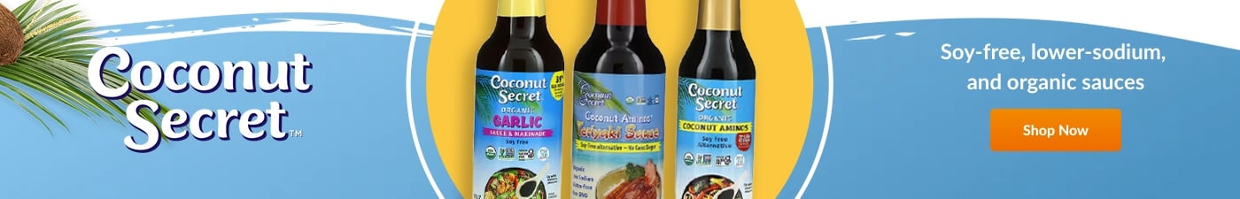 Soy-free, lower-sodium, and organic sauces