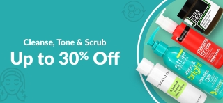 UP TO 30% OFF CLEANSE, TONE & SCRUB
