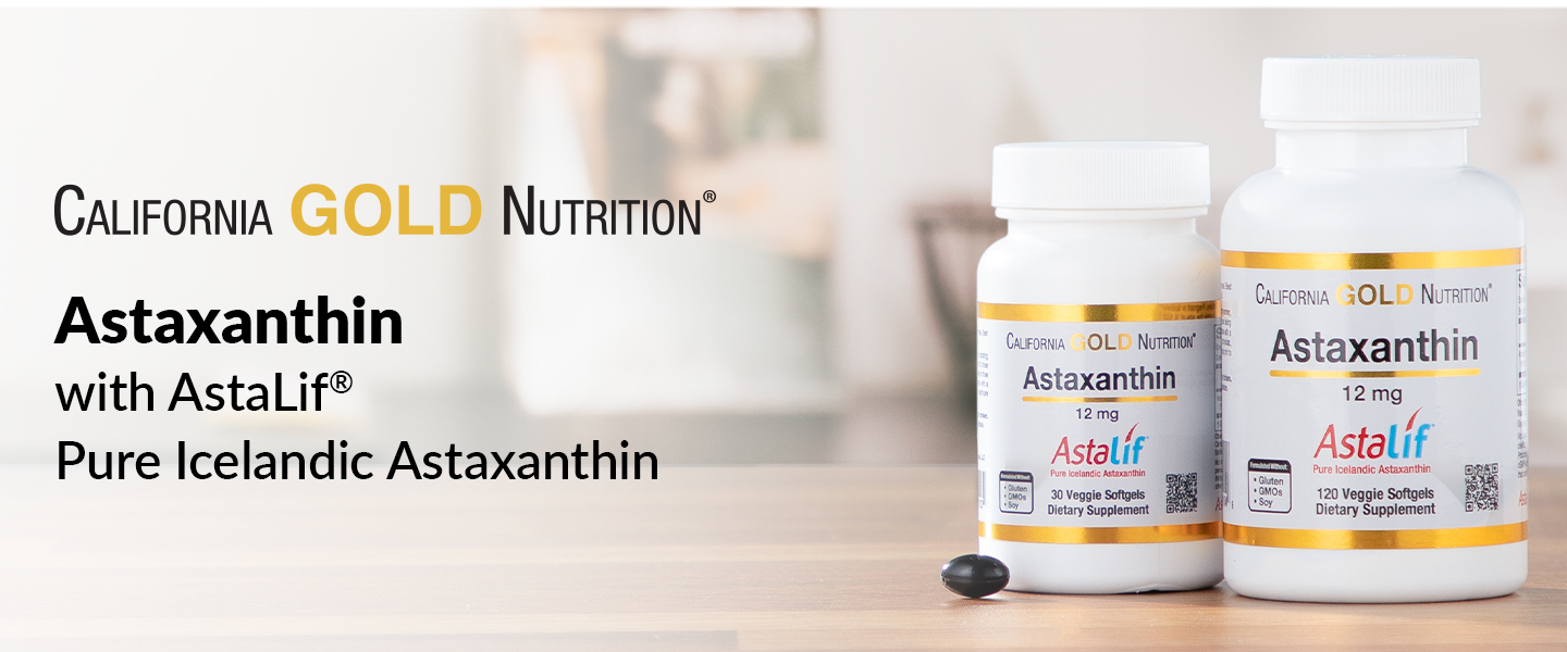 California Gold Nutrition Astaxanthin Astalif Pure Icelandic 12 Mg 120 Veggie Softgels 