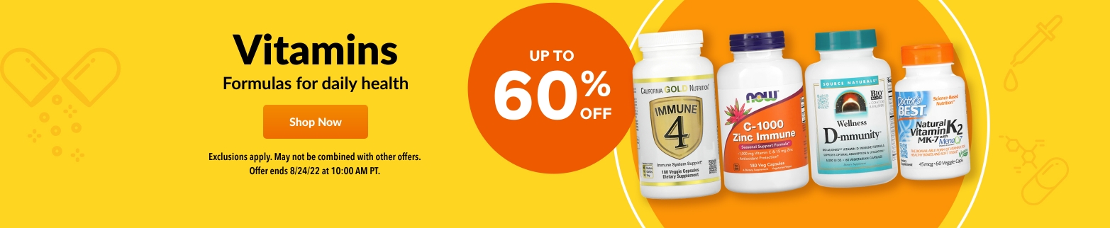 UP TO 60% OFF Vitamins