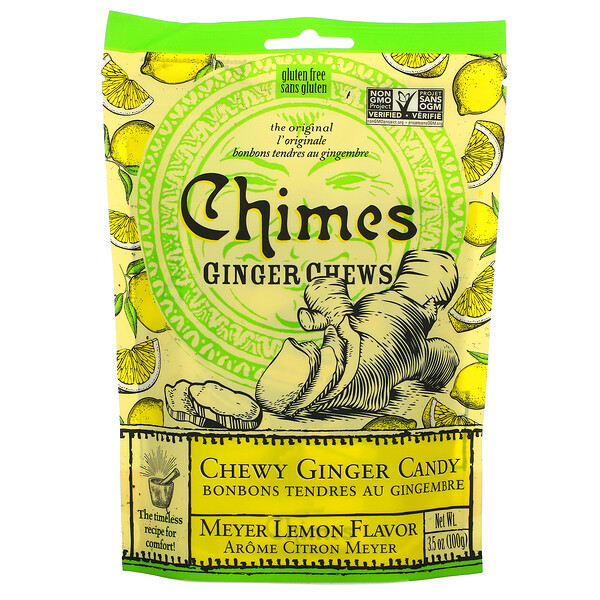 Chimes, Ginger Chews, Meyer Lemon Flavor, 3.5 oz (100 g)