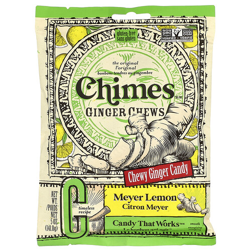 Chimes Ginger Chews, Meyer Lemon, 5 oz (141.8 g)