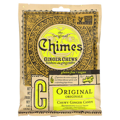 Chimes имбирные жевательные конфеты, оригинальный вкус, 141,8 г (5 унций)