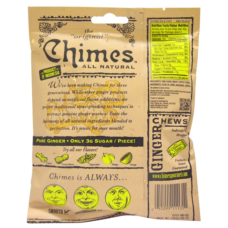 Chimes, Ginger Chews, Original, 5 oz (141.8 g) iHerb